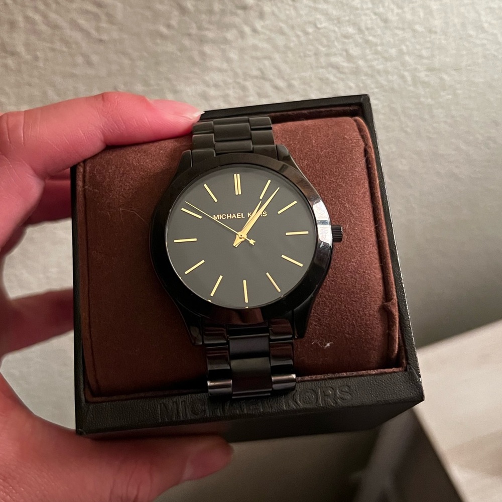 Michael Kors Black and Gold Women's Watch